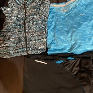 Nike Blue and Black Activewear Set-  SMALL NWOT BEAUTIFUL 3 pieces!!!
